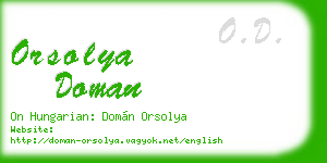 orsolya doman business card