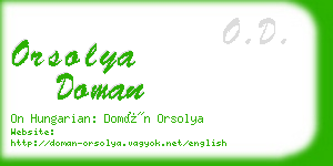 orsolya doman business card